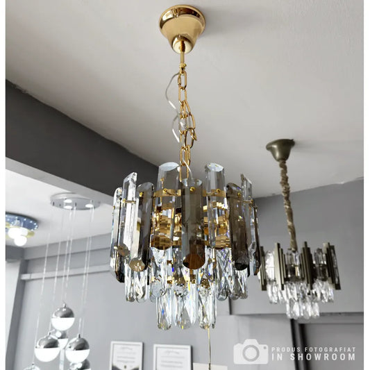 Chandilier Eran 4*E27, метал и кристал, златист