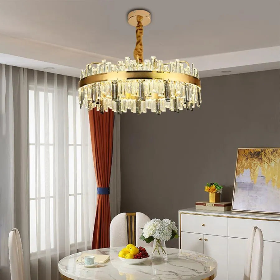 Achim LED полилей с дистанционно управление, 200W, 80см златен диаметър, Davable
