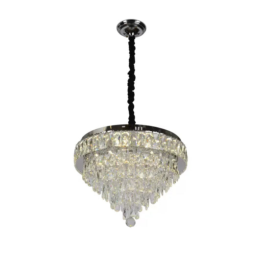 Candelabru поведе Cristal Cu Telecomanda Austin 56W DiMabil Argintiu