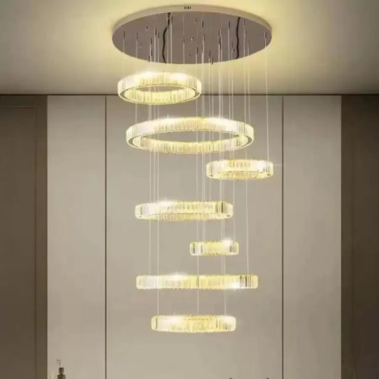 LED кристален полилей с Messiah 128W Silver Remote