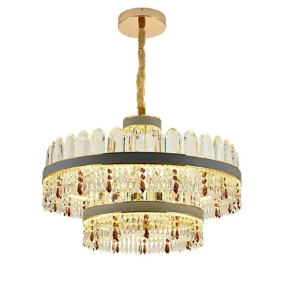 LED POLLUX полилей с дистанционно управление, 300W, 75 см злато, кристален диаметър.