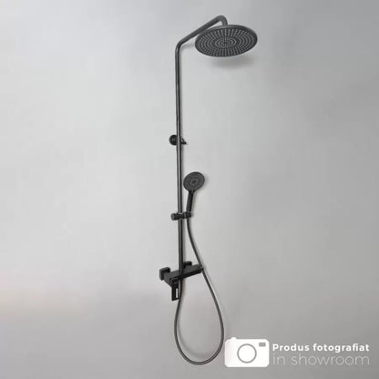 Душ колона, санитарен месинг, черен, 9810h