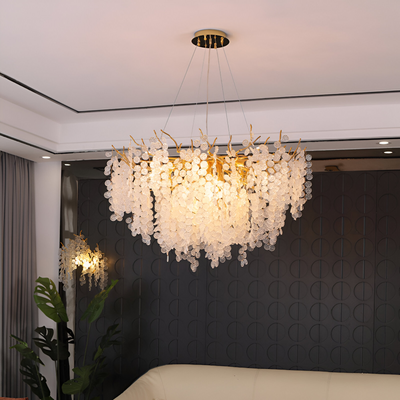 Crystal Chandelier Waltz Serenade, 8x G9, злато, 60 см, регулируема височина