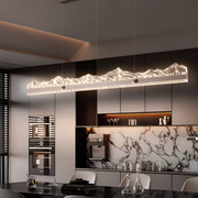 Окачен LED полилей с дистанционно MARISTELLA 90W, Студена/Топла/Неутрална светлина 3000K/4000K/6000K, Димируем, Регулируема височина, Злато, Метал и Кристал