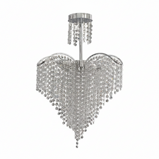CHANDELIER CRYSTAL BAYLOR 4X E27 44cm Сребърен диаметър