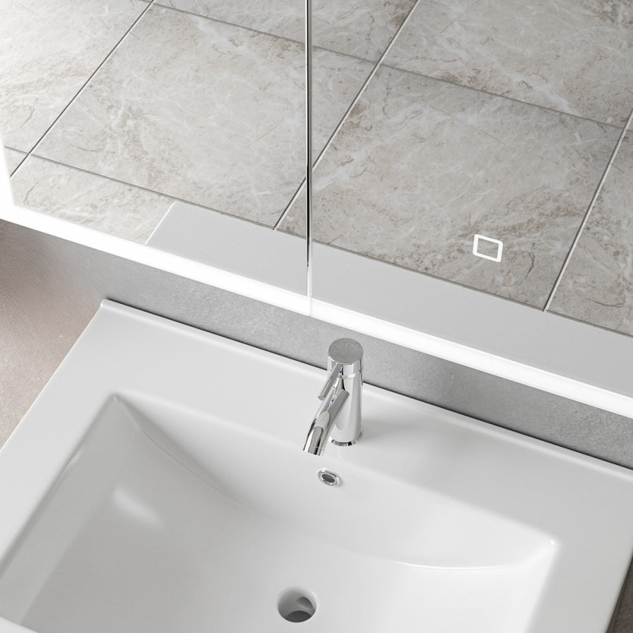 Laura Cabinet с LED огледало DBP122 60x70 бяло