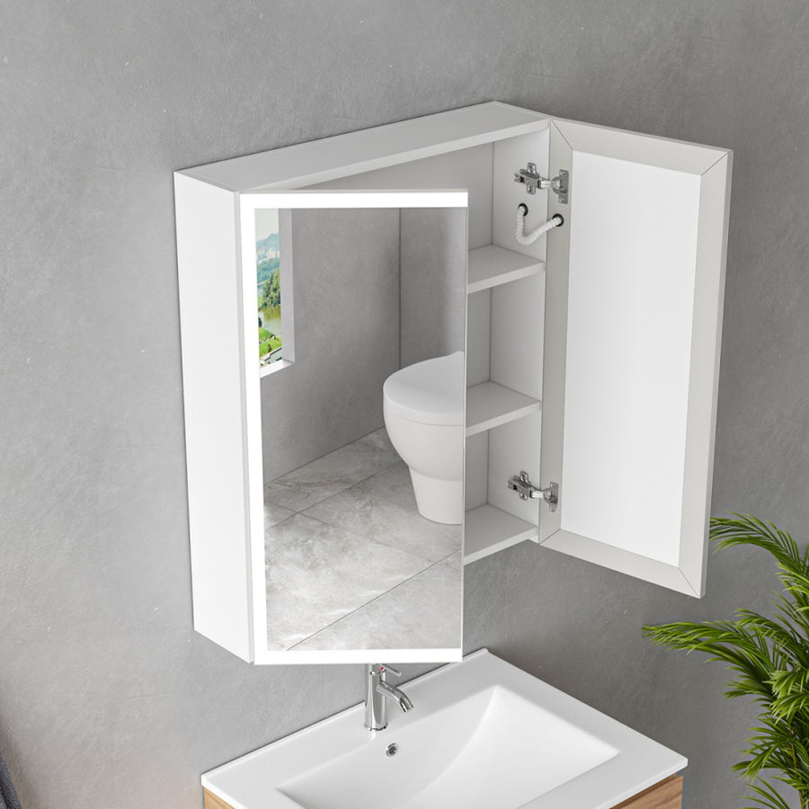 Laura Cabinet с LED огледало DBP122 60x70 бяло
