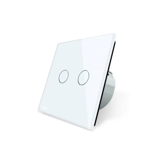 Touch Switch, двойно, бяло, сигурно стъкло, ливоло