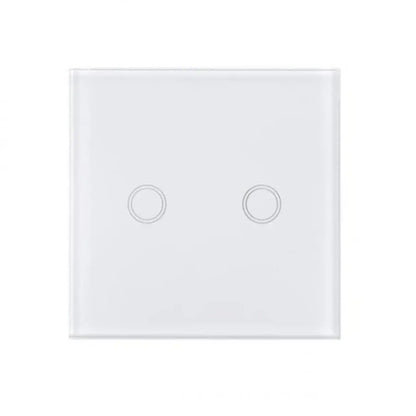 Touch Switch Double -Secure White Glass