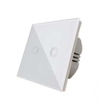 Touch Switch Double -Secure White Glass