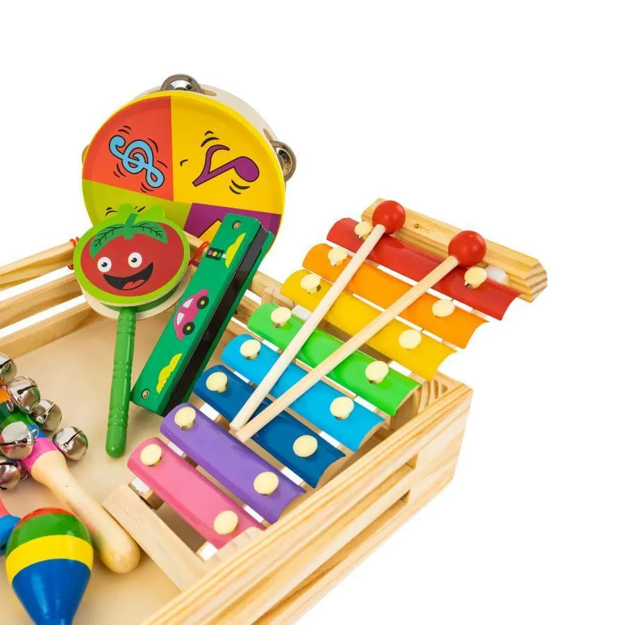 Креативна игра с музикални инструменти, 8 броя, дърво