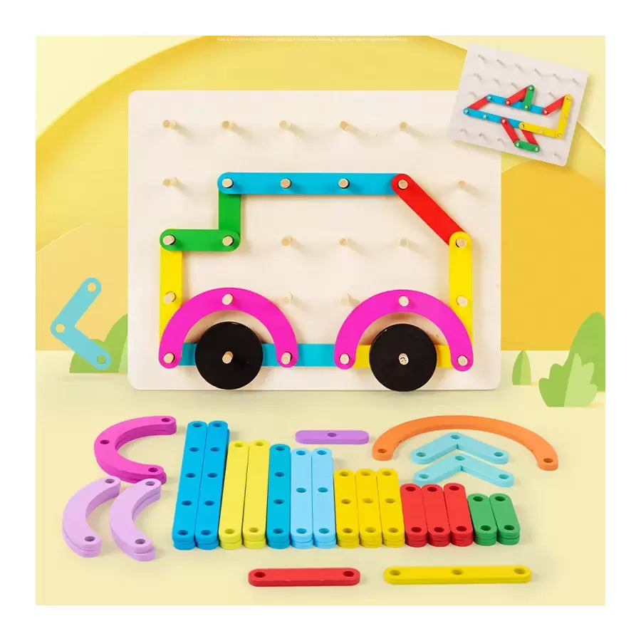 Montessori Montessori Wood Games Структура на заклинания Букчета Номер