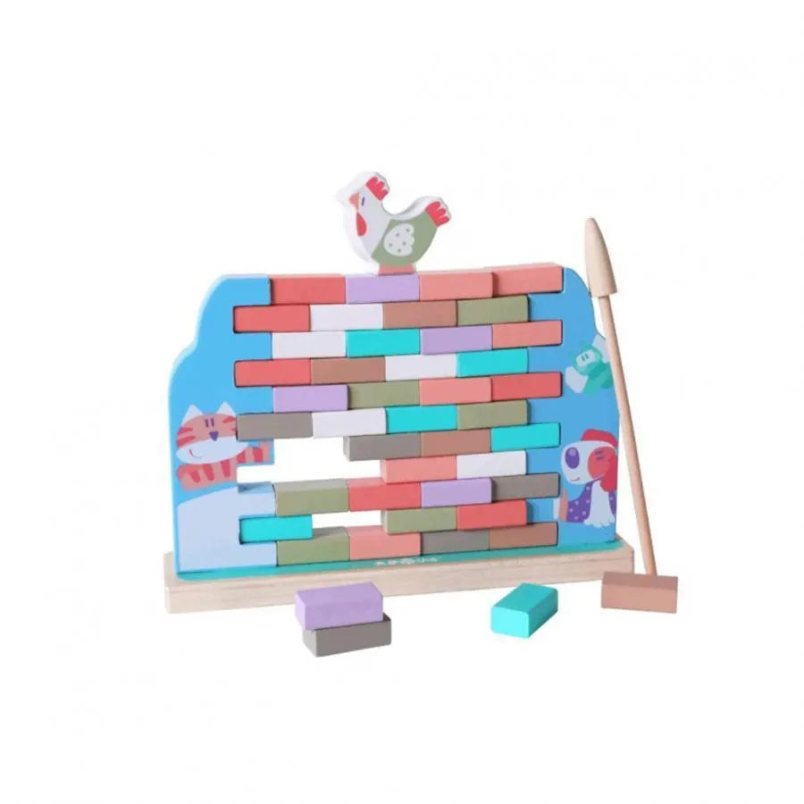 3D игра тип пъзел с домашни, многоцветни, дървени животни