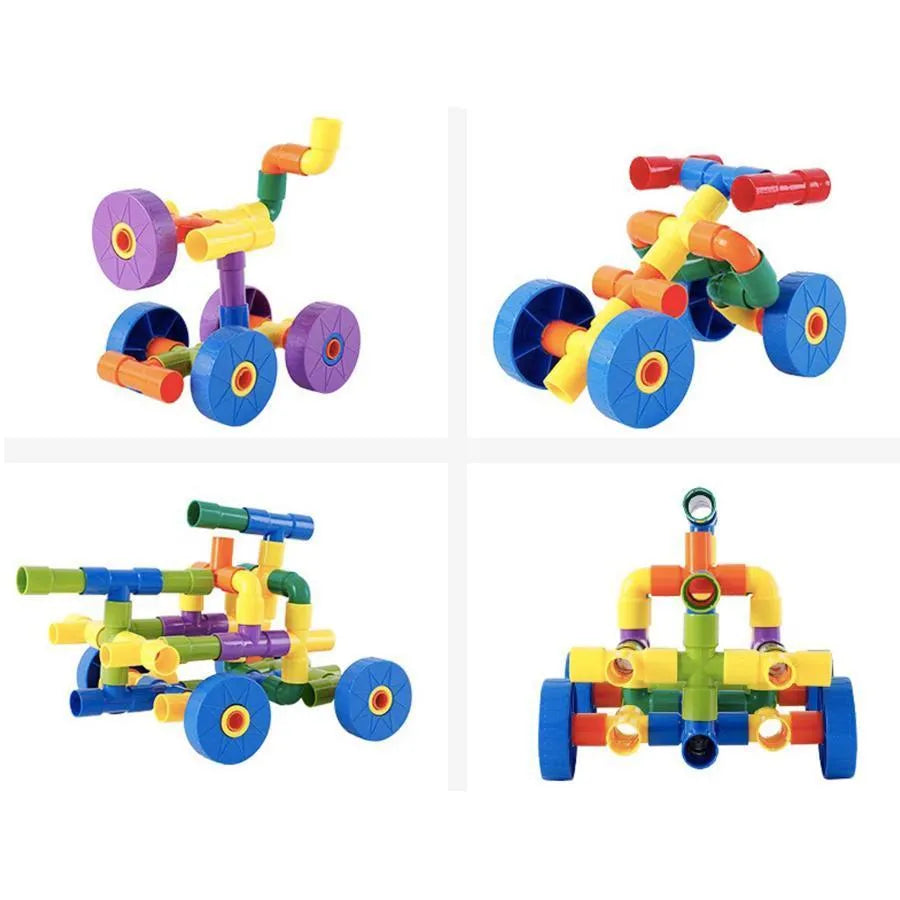 Пъзел тип игра на многоцветни части, 120 броя, ABS