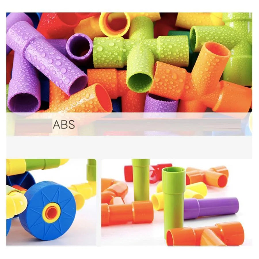 Пъзел тип игра на многоцветни части, 120 броя, ABS