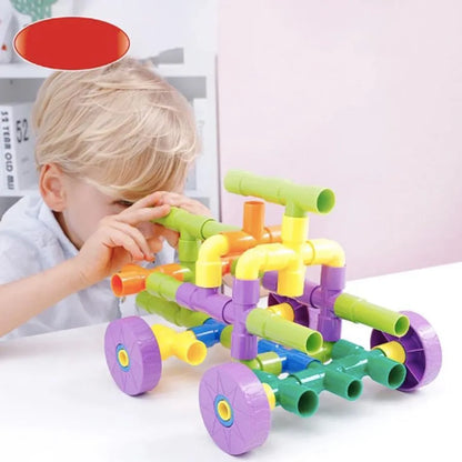 Пъзел тип игра на многоцветни части, 120 броя, ABS