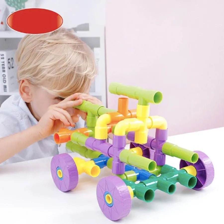 Пъзел тип игра на многоцветни части, 120 броя, ABS