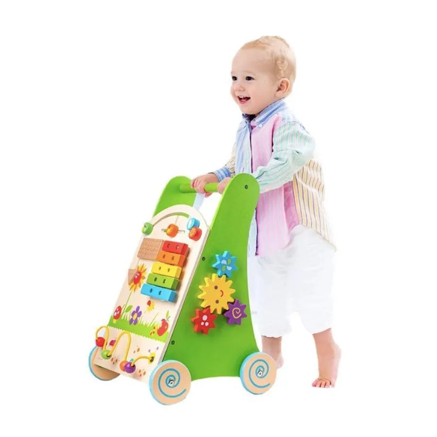 Образователна играчка Montessori тип Прелиматор на дейности, 12 парчета, многоцветни, дърво