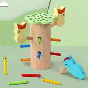 Многоцветна интерактивна играчка с животни, дърво