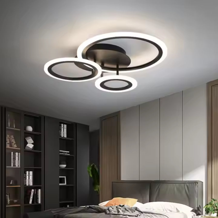 LED полилей с дистанционно управление на Бети, 41W, 3 кръга, студена/гореща/неутрална светлина, нестабилна, черна