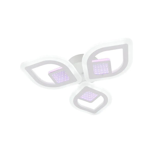 LULUS LED 3D ZENI с дистанционно управление, 60W, 2.4GHz, акрил, бял