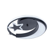 LED полилей с дистанционно управление на Alyona 44W, луна и звезда, студена/гореща/неутрална светлина, нестабилна, черна