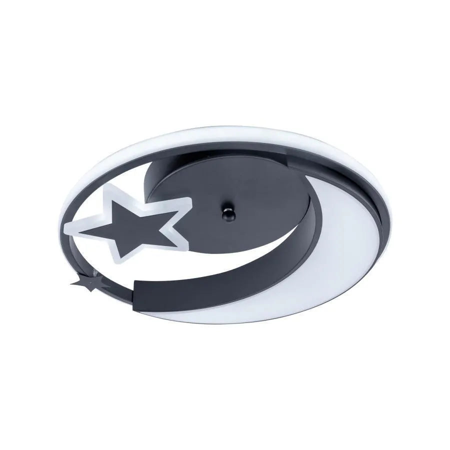 LED полилей с дистанционно управление на Alyona 44W, луна и звезда, студена/гореща/неутрална светлина, нестабилна, черна