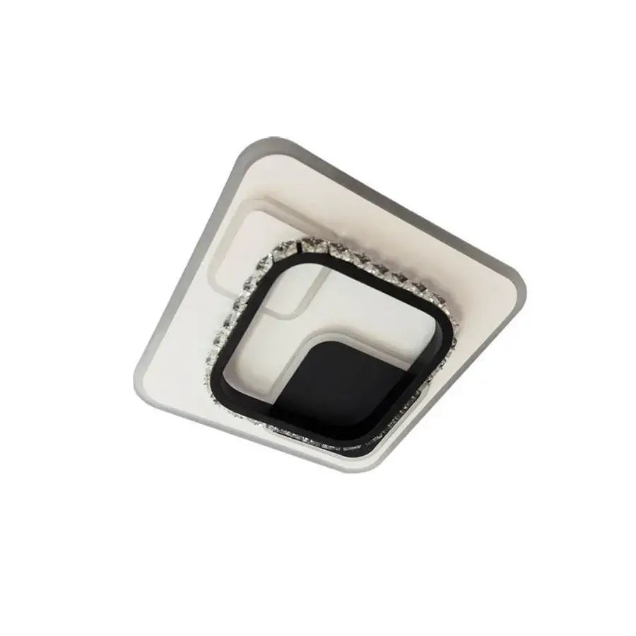 LED полилей с кристал Ariella 40W, квадрат, студена/гореща/неутрална светлина, черно
