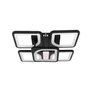 LED полилей с Zoe 68W дистанционно управление, 5 квадрата, студ/гореща/неутрална светлина, нестабилен, черен