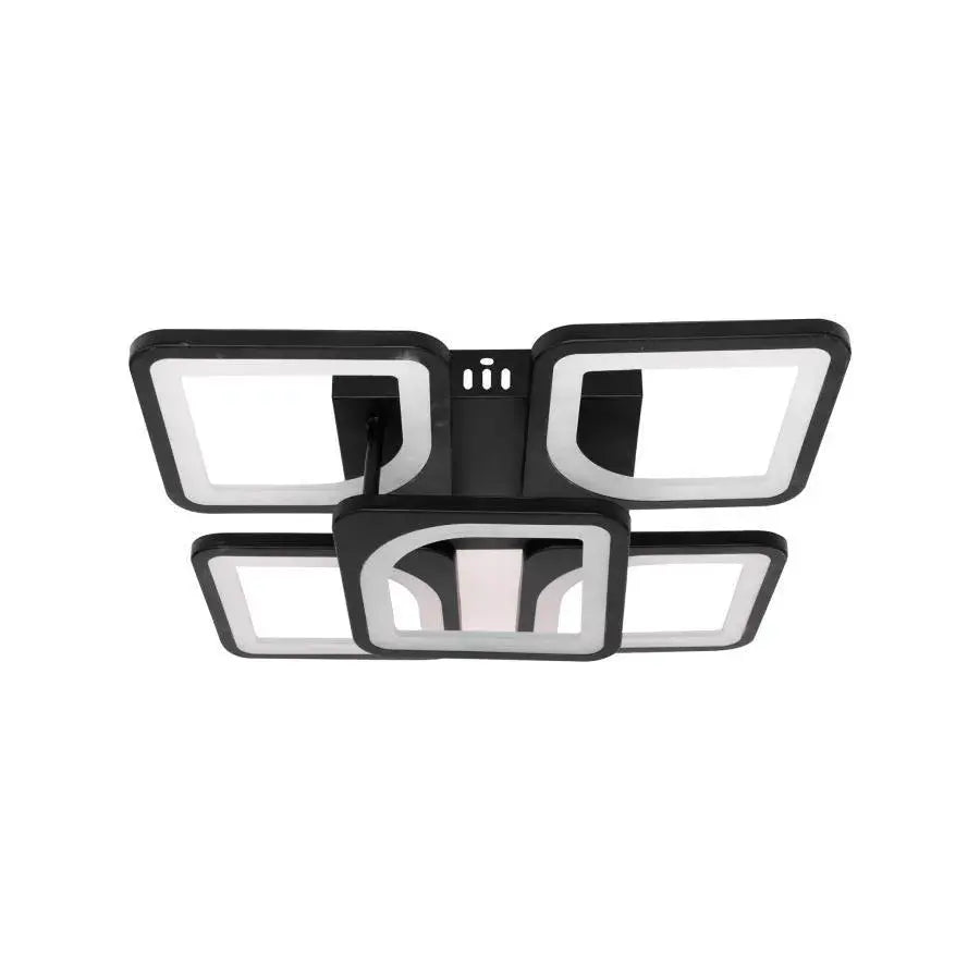 LED полилей с Zoe 68W дистанционно управление, 5 квадрата, студ/гореща/неутрална светлина, нестабилен, черен