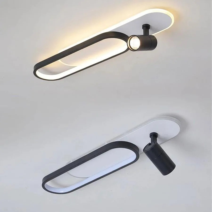 LED полилей с регулируем проектор на Fisilla 48W, студена/гореща/неутрална светлина, черна