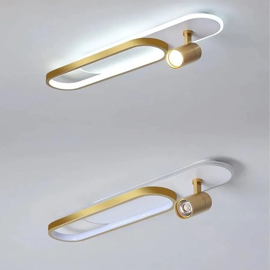 Camilla LED HANDELIER, 24W, акрил и метал, бял и златист