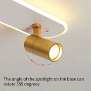 Camilla LED HANDELIER, 24W, акрил и метал, бял и златист
