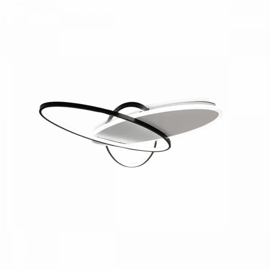 LED похот на Liguria 81W дистанционно управление, 3 овален, студ/гореща/неутрална светлина, маргаритка, бяло черно
