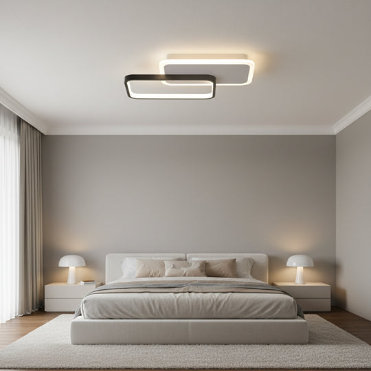 CAROLINA LED полилей 31W, 2 елемента, студена/топла/неутрална светлина, черен