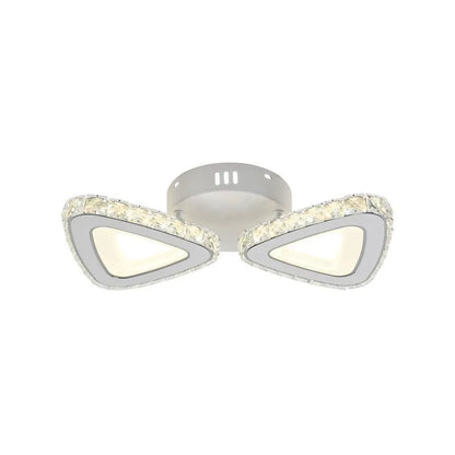LED LED CLEON CLANDELIER с дистанционно управление, 2.4GHz, 56W, акрил и кристал, бял