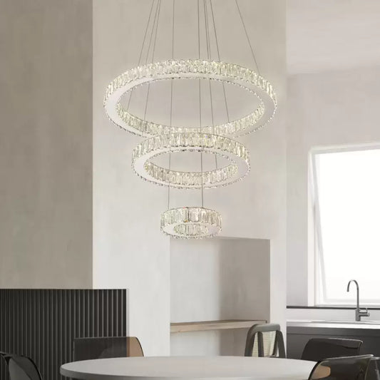 LULUS LED кристал с ханаански 120w мрачно сребърно дистанционно управление