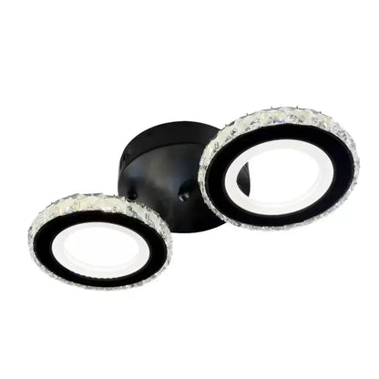 LED полилей с дистанционно управление и Crystal Nova Rotonda 29W, 2 кръга, студена/гореща/неутрална светлина, нестабилна, черна