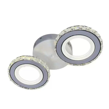 LED полилей с дистанционно управление и Crystal Nova Rotonda 29W, 2 кръга, студ/гореща/неутрална светлина, бяло