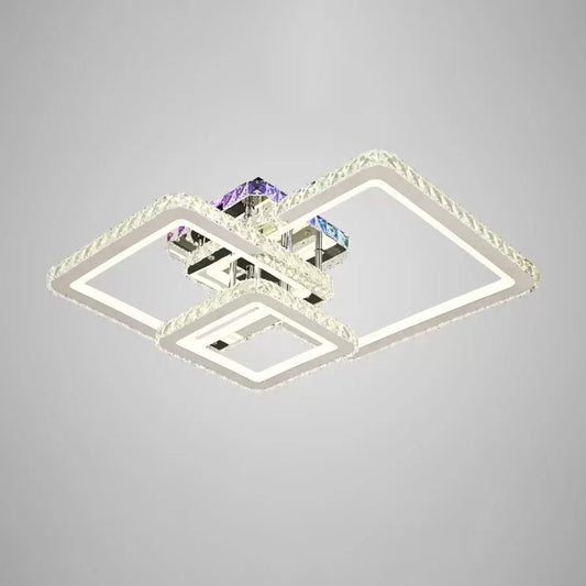 LED светодиоден кристал RGB с дистанционно управление Justin 106W Simable Silver