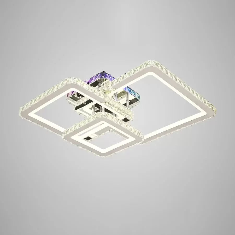 LED светодиоден кристал RGB с дистанционно управление Justin 106W Simable Silver