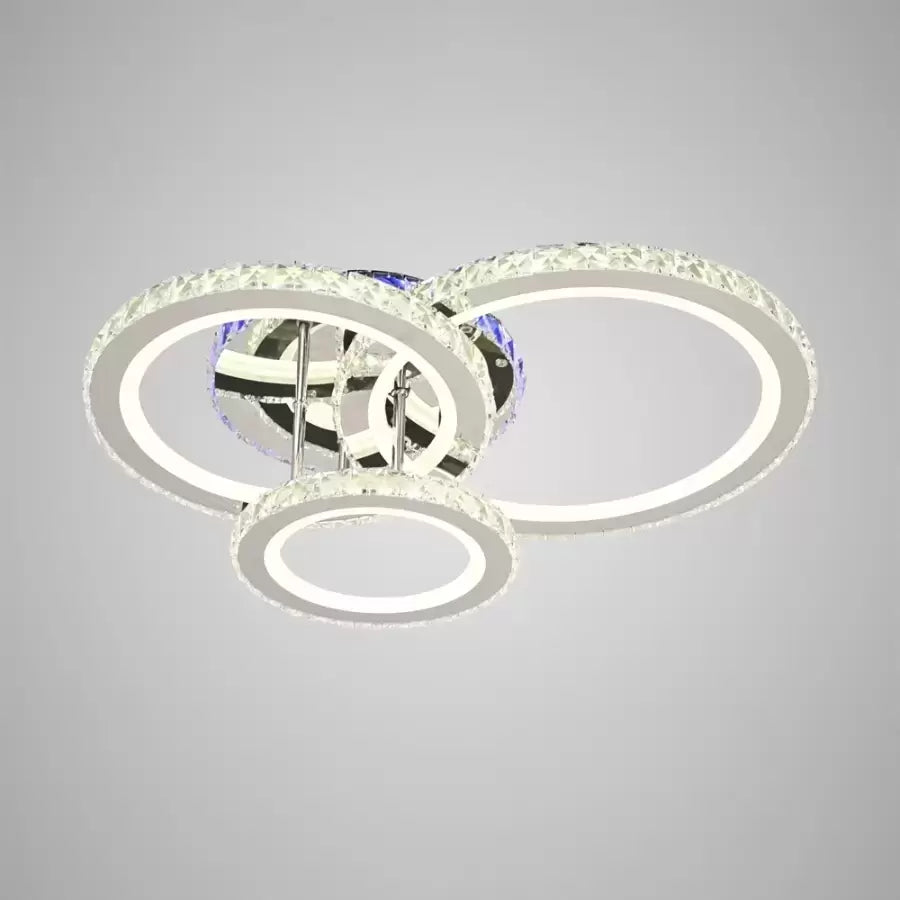 LED полилей с дистанционно управление Nova RGB, 103W, 3 кръга, студена/гореща/неутрална светлина, нестабилна, сребърна