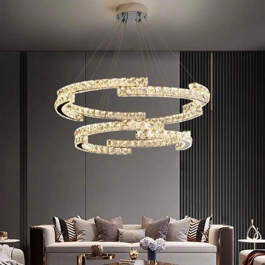 LULUS LED кристал с дистанционно управление със сребърен Latifah 118W