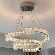 LULUS LED кристал с дистанционно управление със сребърен Latifah 118W