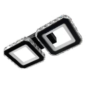 LED LED Crystal Quadris 24W, 2 квадрата, студена/гореща/неутрална светлина, нестабилна, черна