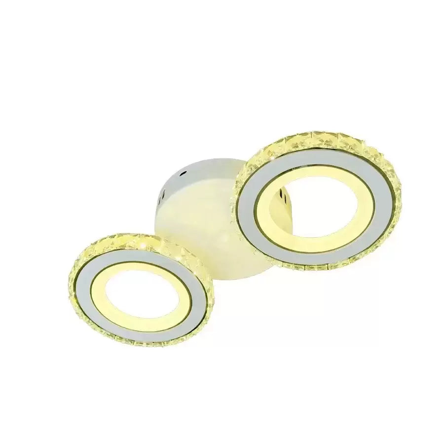 LED полилей с дистанционно управление и Crystal Nova Rotonda 29W, 2 кръга, студ/гореща/неутрална светлина, бяло