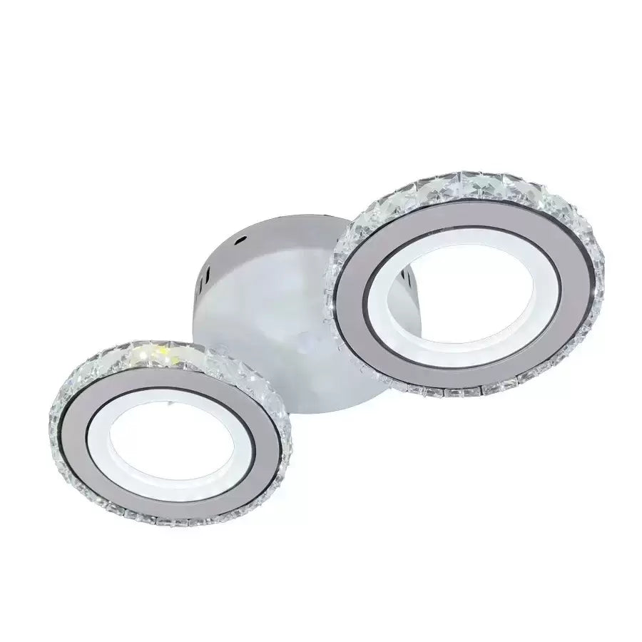 LED полилей с дистанционно управление и Crystal Nova Rotonda 29W, 2 кръга, студ/гореща/неутрална светлина, бяло
