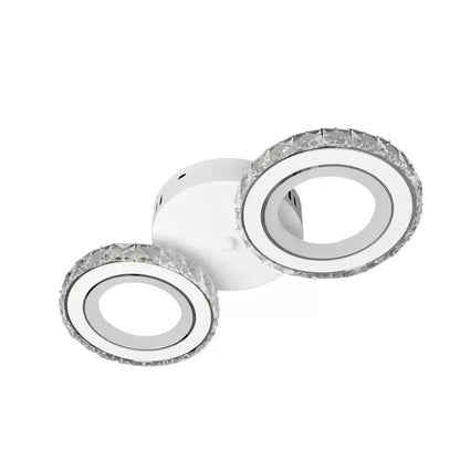 LED полилей с дистанционно управление и Crystal Nova Rotonda 29W, 2 кръга, студ/гореща/неутрална светлина, бяло