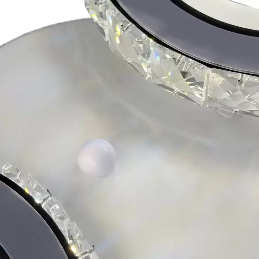 LED полилей с дистанционно управление и Crystal Nova Rotonda 29W, 2 кръга, студ/гореща/неутрална светлина, бяло