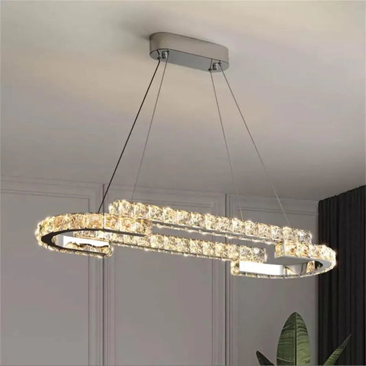 LULUS LED кристал с дистанционно управление на Samira 86W, сребро